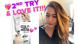 2nd Try Loreal Paris Colorista Bleach for dark hair Vlog [upl. by Aztilem]