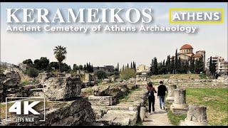 Kerameikos Ancient Cemetery of Athens 4K Virtual Walk2022  Greece Archaeological Site Walking Tour [upl. by Olihs]