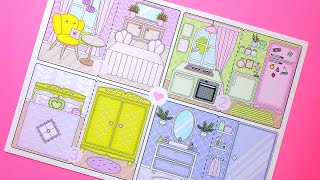 How to make dollhouse book for paper doll 2 Tutorial Printables [upl. by Clovis]