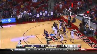 12182013 LSU vs Texas Tech Mens Basketball Highlights [upl. by Ayotnahs]