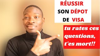 🇫🇷 Comment RÉUSSIR son RENDEZVOUS pour le dépôt de DOSSIER pour VISA  les questions Pièges [upl. by Aitam286]