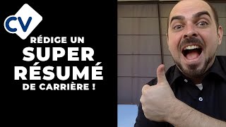 CV  comment rédiger un sommaire des qualifications [upl. by Aloisia]