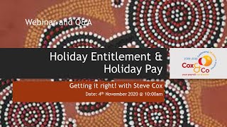 Holiday Entitlement and Pay Part 1 Entitlement at Nov 2020 [upl. by Murage]