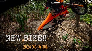 NEW BIKE 2024 KTM 300 XCW  B course break in ride at Kahuku  71324 [upl. by Icnan]