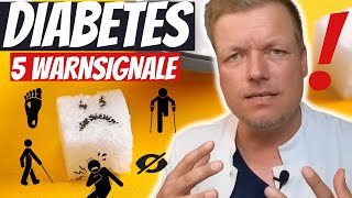 😱 DIABETES Diese 5 Warnsignale sagen dir ob du Zucker hast [upl. by Oribella293]