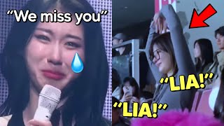 Itzy getting EMOTIONAL when Lia made an appearance during the concert [upl. by Kurr]