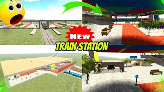 NEW TRAIN STATION INDIAN BIKE DRIVING 3D  TRAIN STATION🚆 UPDATE STATION NEW TRAIN  🥰 [upl. by Welford]