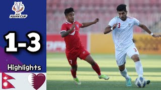 Nepal vs Qatar Afc U20 Asia Cup Qualifiers 13 Full Hd highlights [upl. by Llertnov]