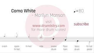 Marilyn Manson  Coma White Drum Score [upl. by Lanza]