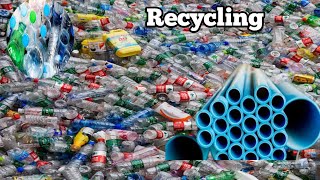 plastic bottles recycling Pvc pipes from plastics bottles [upl. by Enninaej]