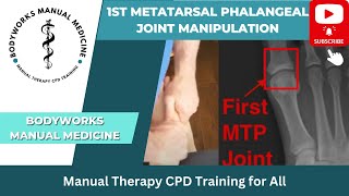 Simple Manipulation for the Great Toe1st Tarsometatarsal Joint TMTJ osteopathy physiotherapy NMT [upl. by Iaj]