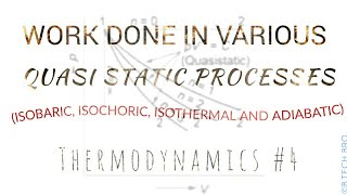 English  हिन्दी  WORK DONE IN ISOBARIC ISOCHORIC ISOTHERMAL AND ADIABATIC PROCESSES [upl. by Nyre]