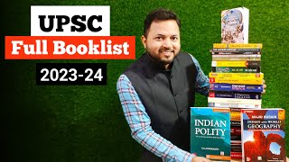 UPSC Complete Booklist 202324  IAS Booklist for 202324  IAS Best Books [upl. by Elleynod]