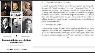 LINFINITO di G Leopardi  ANALISI COMPLETA [upl. by Schug]