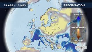 Monthly precipitation forecast for Europe 2942024 [upl. by Eidur]