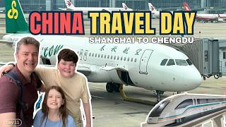 CHINA TRAVEL DAY  SHANGHAI TO CHENGDU by MAGLEV and FLYING China Southern Airlines [upl. by Eignav530]