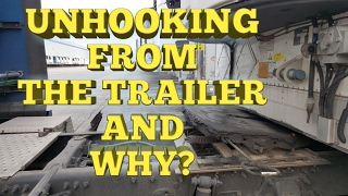 Truck Driving  How to UNHOOK from Trailer  WHY [upl. by Simmonds]