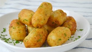 Albóndigas o buñuelos de bacalao con patata Receta tradicional [upl. by Ahsait]