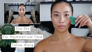 Gua Sha For Asymmetrical  Face Follow Along Tutorial [upl. by Carolyn]