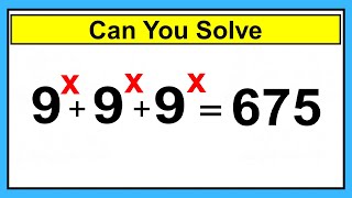 Nice ExponentAlgebra Math Simplification  Find the Value of X [upl. by Yi]