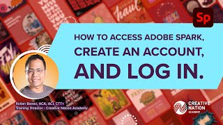 How to access Adobe Spark create an account and log in [upl. by Hemminger]