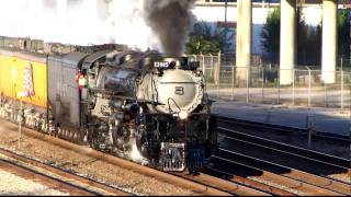 thelopecom  UP 3985 leaves KC Union Station Oct 4 2010 MVI2892MOV [upl. by Airretnahs107]