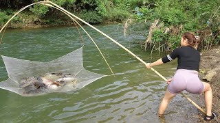 TIMELAPSE Exciting Fishing How To Catch Fish In The Wild Fishing Techniques Catch Many Big Fish [upl. by Drawets]