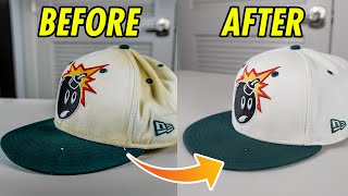 HOW TO CLEAN FITTED HATSSNAPBACKS TUTORIAL [upl. by Nats]