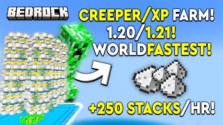 BEST CREEPER amp XP FARM 121 Minecraft Bedrock Tutorial  10000H MCPEXBOXPSNintendoWin10 [upl. by Nollahp]