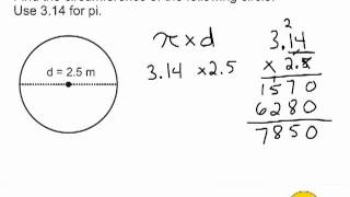 Circumference Of A Circle Using 314 For Pi [upl. by Malek]