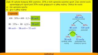 Zadania na procent z procentu  Matfiz24pl [upl. by Nylcoj]