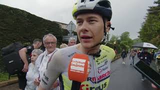 Rune Herregodts  Interview at the finish  Stage 1  Critérium du Dauphiné 2023 [upl. by Porche]