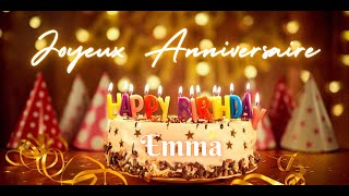 Emma Joyeux Anniversaire  The Ultimate French Birthday Song  French Birthday Song with Name [upl. by Eihpos]