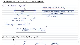 Centre of Mass Lecture 1 [upl. by Anaib]