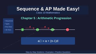 Sequence and Arithmetic Progression Made Easy  Class 10 Maths Chapter 5 Arithmetic Progression [upl. by Mercola]