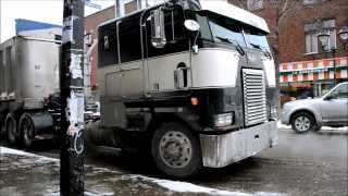 PETERBILT COE  INTL  FREIGHTLINER TRUCKS IN SNOW REMOVAL [upl. by Winifred]