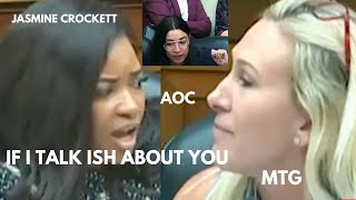 WATCH JASMINE CROCKETT EAT MTG amp AOC AIN’T PLAYING WITH THEM AT HOUSE HEARING [upl. by Ahsyen147]