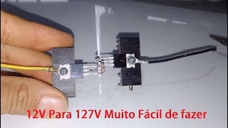 COMO HACER UN INVERSOR BASICO DE 12V A 220V SIN ELECTRONICA [upl. by Mendoza]