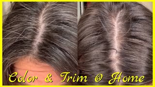 Under 31 At HOME Hair ROOT TOUCHUP using dpHUE amp TRIMMING SPLITENDS  BEAUTY 2020 [upl. by Mok]