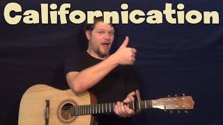 Californication Red Hot Chili Peppers Guitar Lesson Easy Strum Chord How to Play [upl. by Arten]