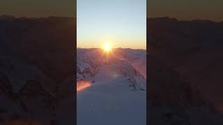 Stunning Sunrise Drone Flight Over the Summit of Titlis in Switzerland switzerland aerial drone [upl. by Seni539]