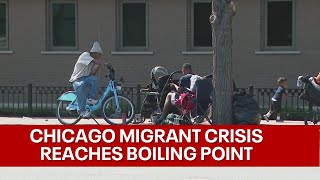 Chicagos migrant crisis reaches boiling point with few answers from city [upl. by Strait]