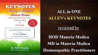 ALLENs KEYNOTES  All in One  Revised amp Upgraded Edition  Materia Medica  Dr Rohit Gupta [upl. by Ahsiyk273]