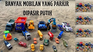 MAINAN ANAK ANAK  KE SERUAN BERMAIN MOBIL MOBILAN DI PASIR PUTIH YANG LUAS [upl. by Ayamat]