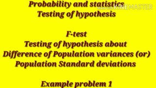 PampSPart13  Ftest  Example problemsIn Tamil [upl. by Tunnell]