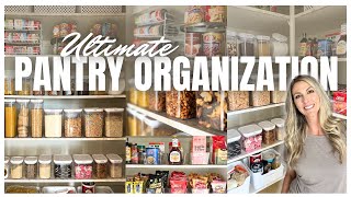 ULTIMATE PANTRY ORGANIZATION  Satisfying Pantry Makeover  Organize with Me [upl. by Christianity]