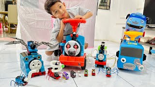 Go Thomas and Friends Saya SUka Bermain Thomas Hantu dan Bus Tayo Tayo The Little Bus [upl. by Brink330]