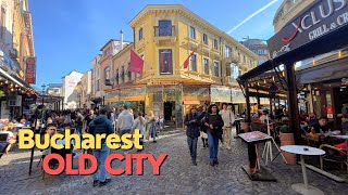 Bucharest Old City Center Romania 4k Walking Tour [upl. by Eintirb838]