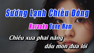 Sương Lạnh Chiều Đông Karaoke Tone Nam  Karaoke Nhạc Sống Chuẩn Mới Nhất NBP Music [upl. by Assenev]