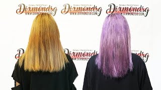 DIXMONDSG REVIEW ASH LAVENDER HAIR II HOW TO DIY BLEACH AND DYE [upl. by Lodnar]